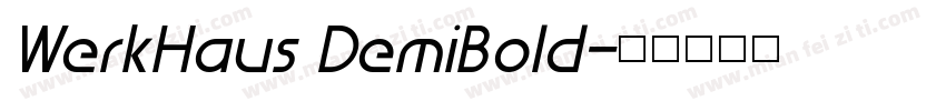 WerkHaus DemiBold字体转换